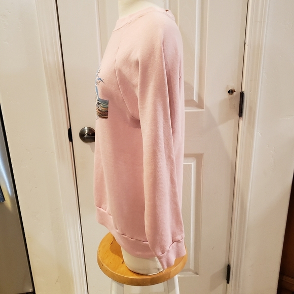 Texrile Prints Size Large VINTAGE Pink Pismo Beach California Sweatshirt - Picture 3 of 9